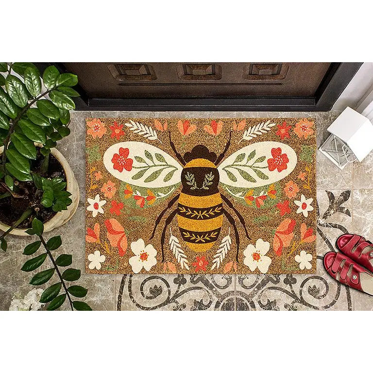 Floral Bee Doormat