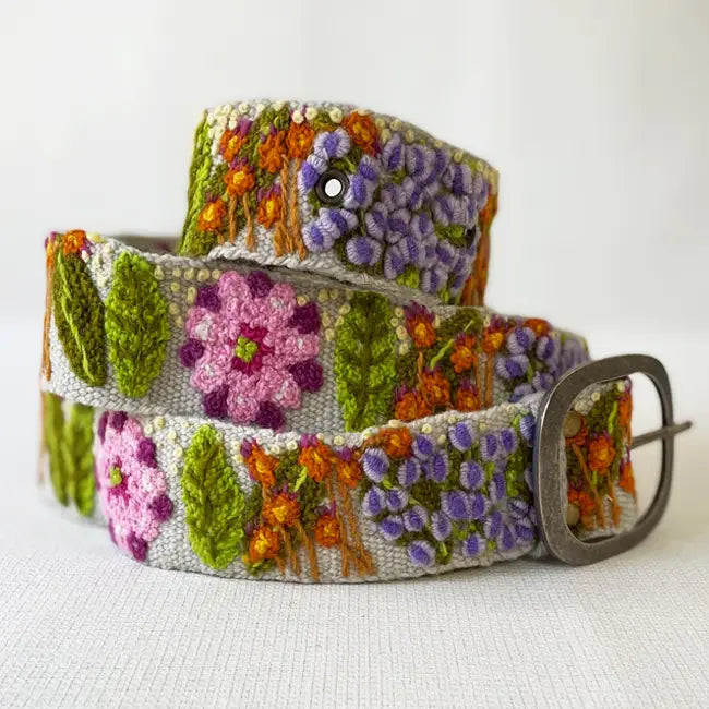 Freshwater Floral Wool Belt