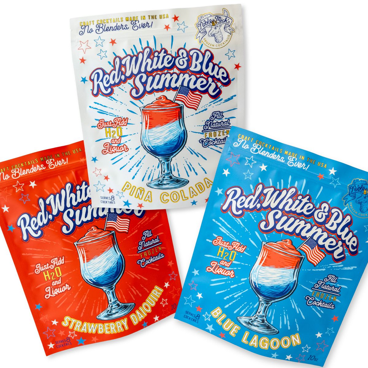 Red, White & Blue Summer Frozen Cocktails