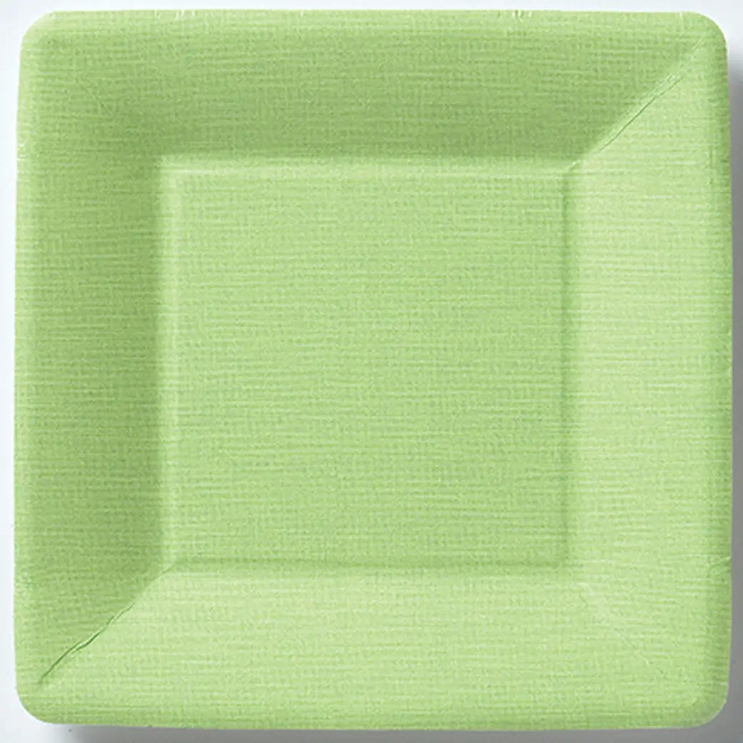 Green Square Dessert Linen Plates