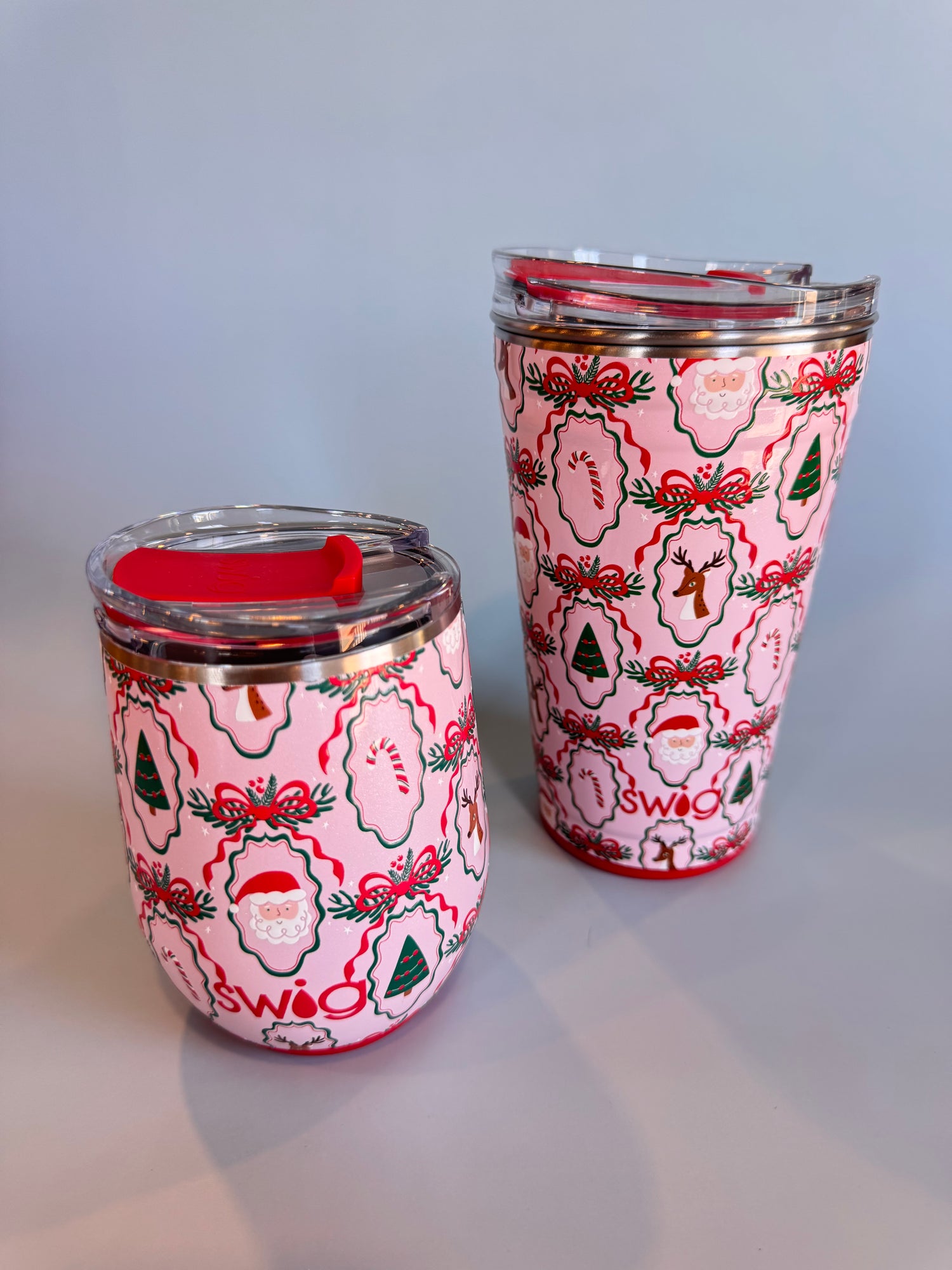 Christmas Cameos Stemless Wine Cup 12oz