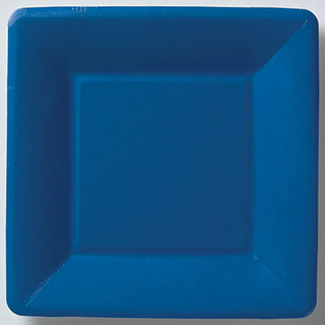 Blue Square Dessert Linen Plates