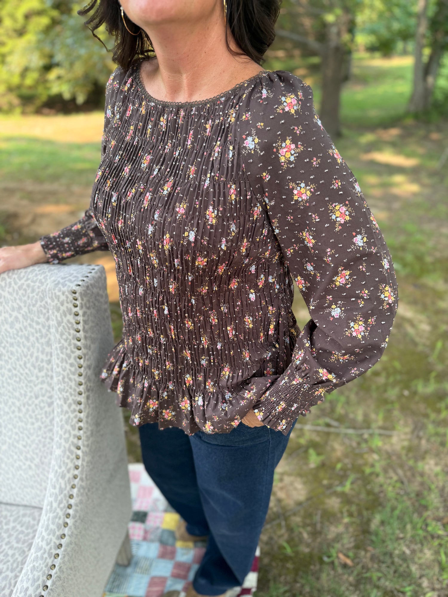 Swiss Floral Top