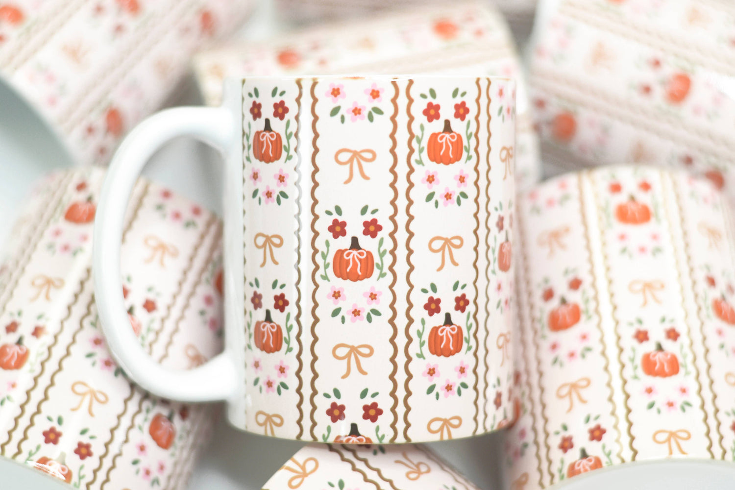 Pumpkins and Bows Mug