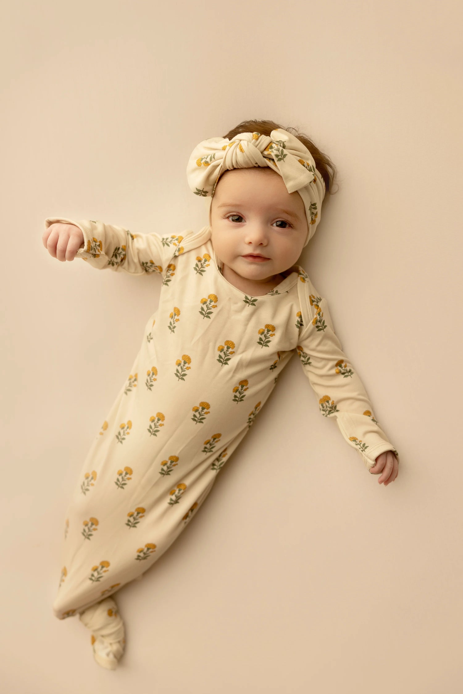 Marigold Newborn Knotted Gown