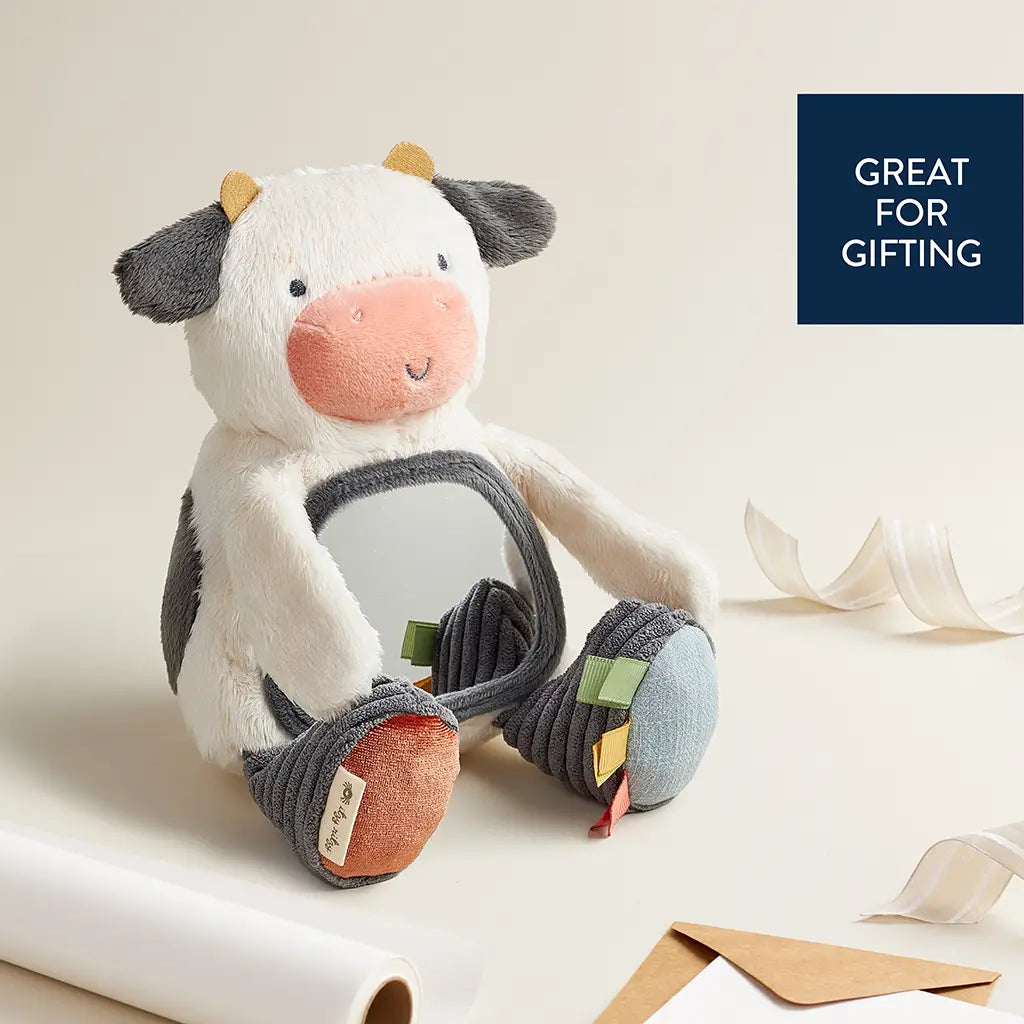 Carmen the Cow : Itzy Bitzy Mirror™ Travel + Tummy Time Toy