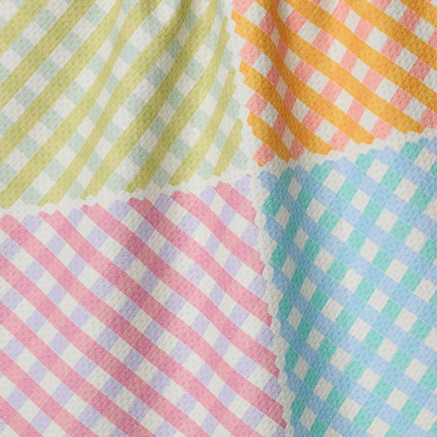 Patio Check Geometry Tea Towel
