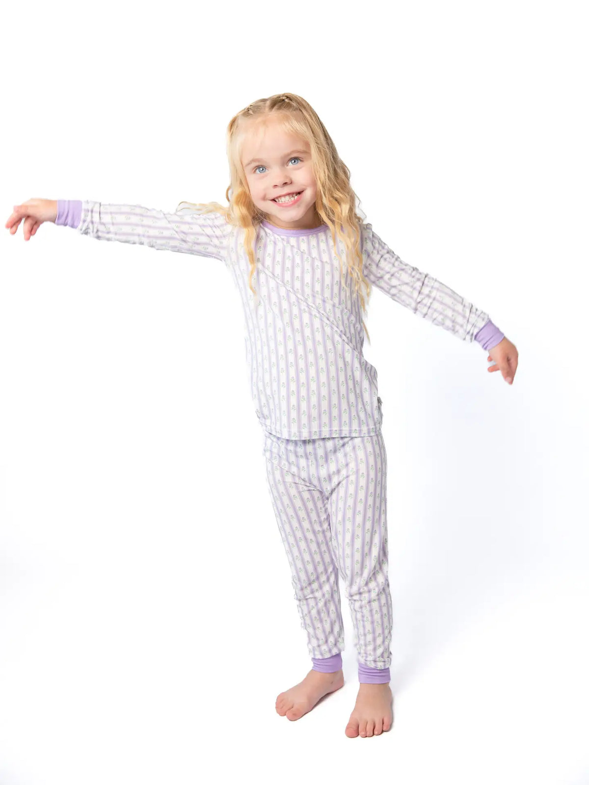 Lilac Ribbons Two Piece Pajama Set