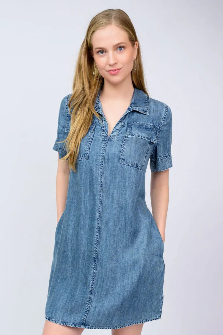 Denim Shift Dress