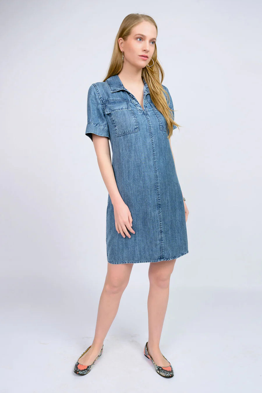 Denim Shift Dress