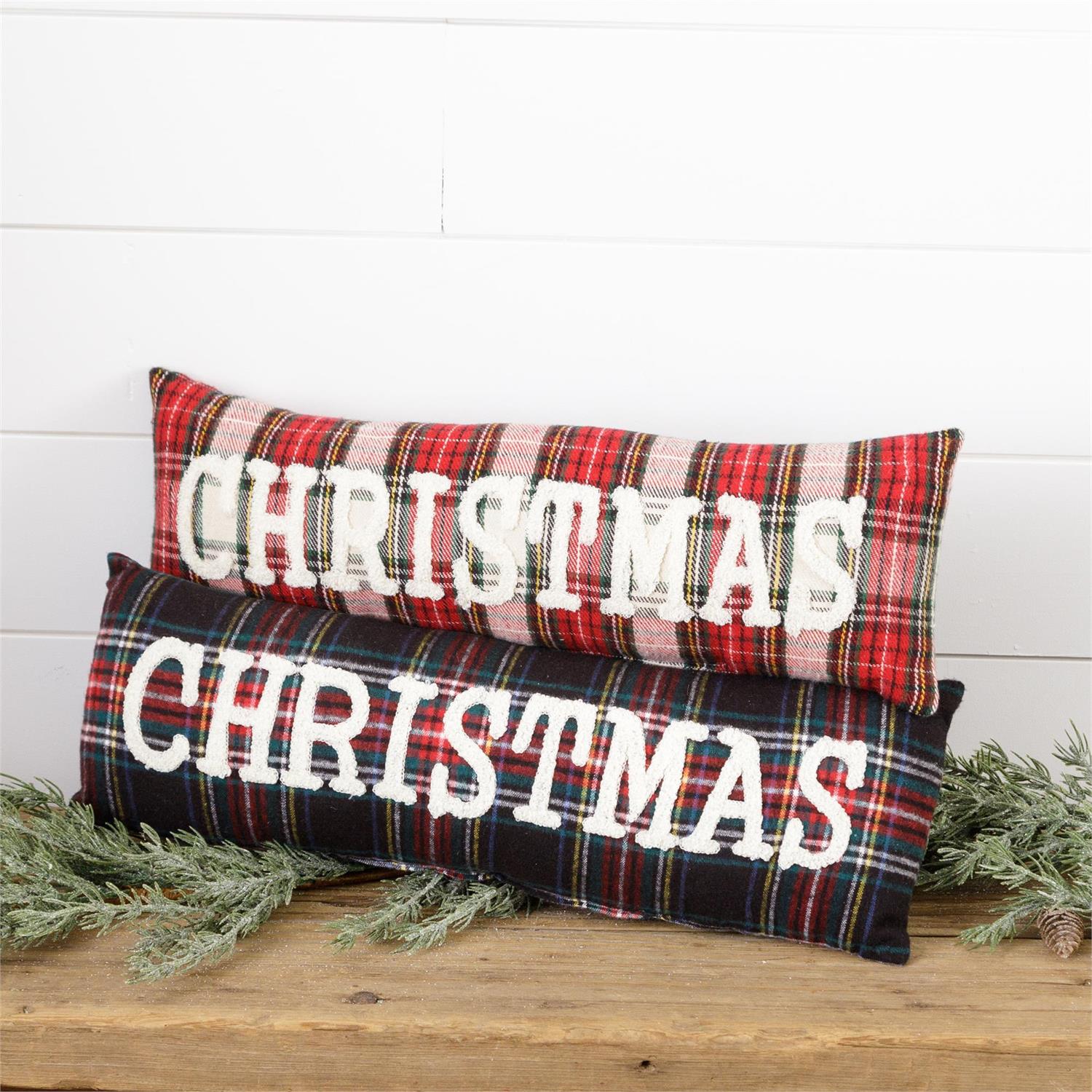 Tartan Plaid Christmas Pillow
