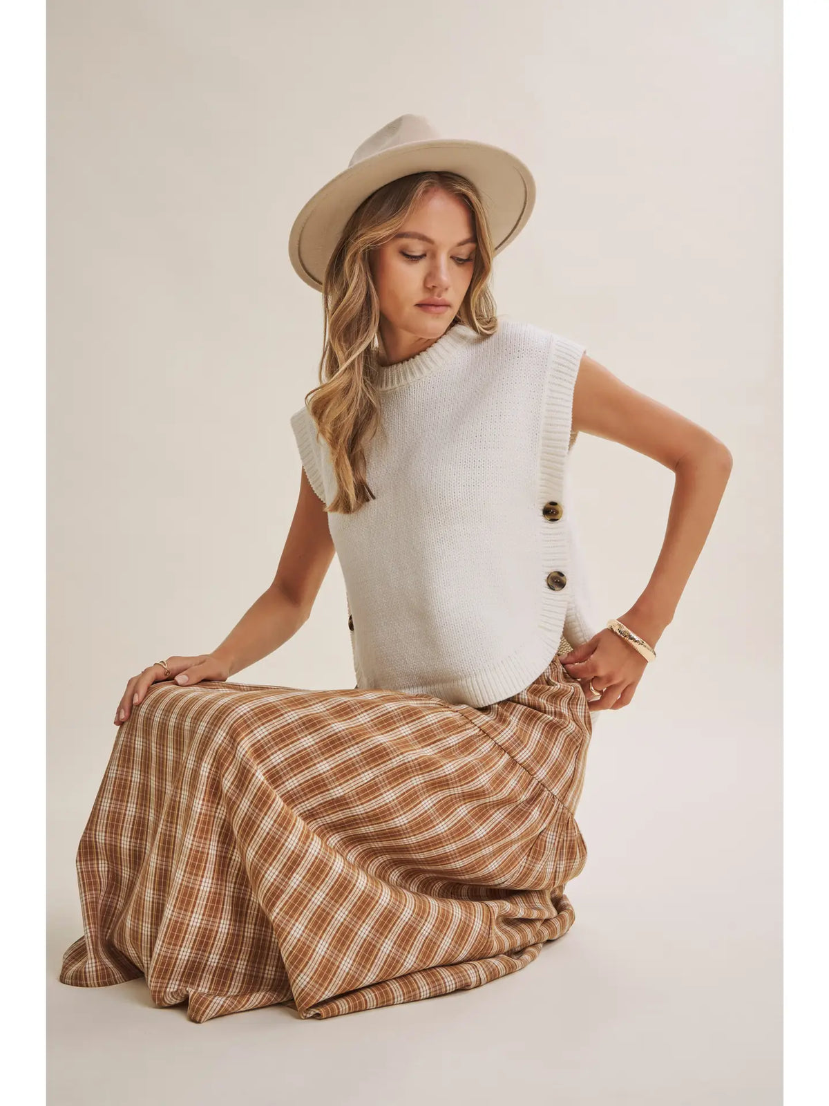 Everyday Essential Side Button Sweater Vest