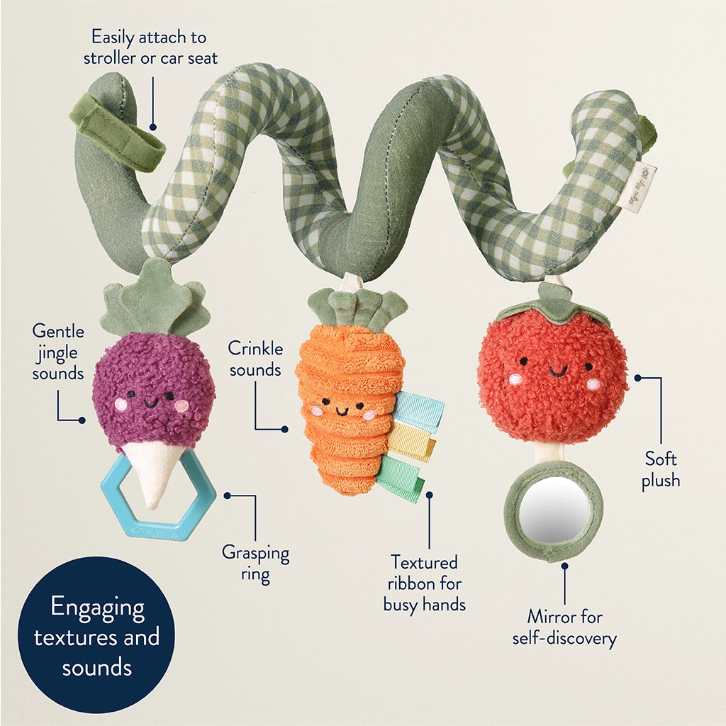 Spiral Veggie Car Seat Toy