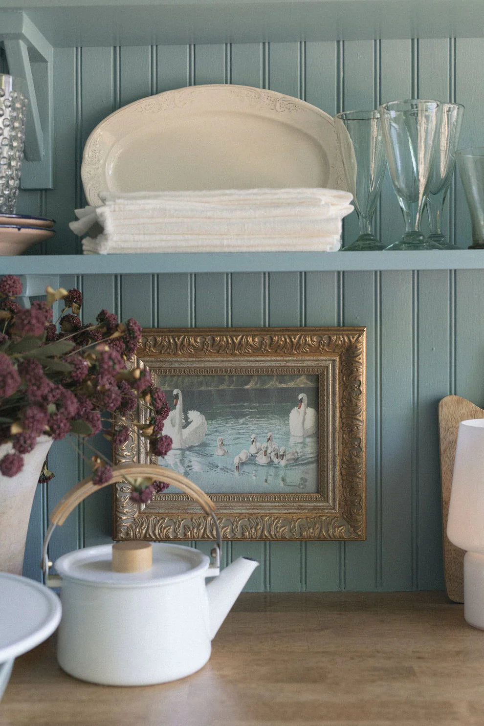 Swan Family Framed Art