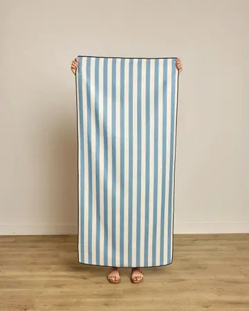 Blue Cabana Geometry Beach Towel