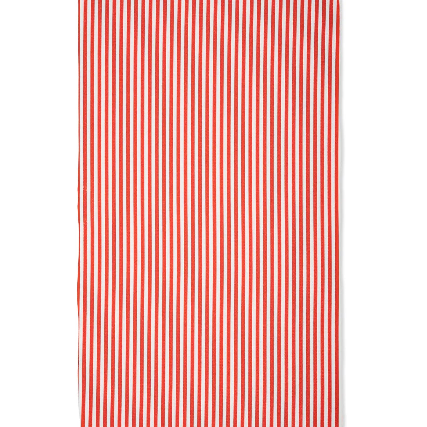 Summer Stripe Red Geometry Tea Towel