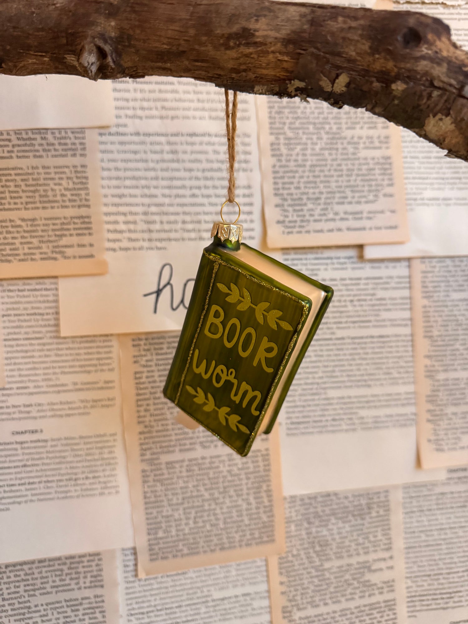 Book Worm Ornament