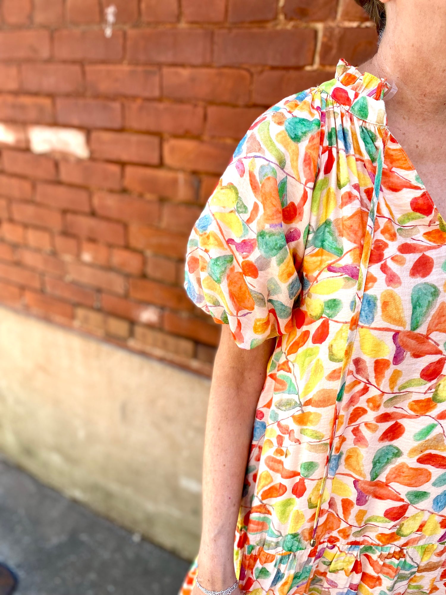 Sherbet Sprinkles Dress Orange Combo