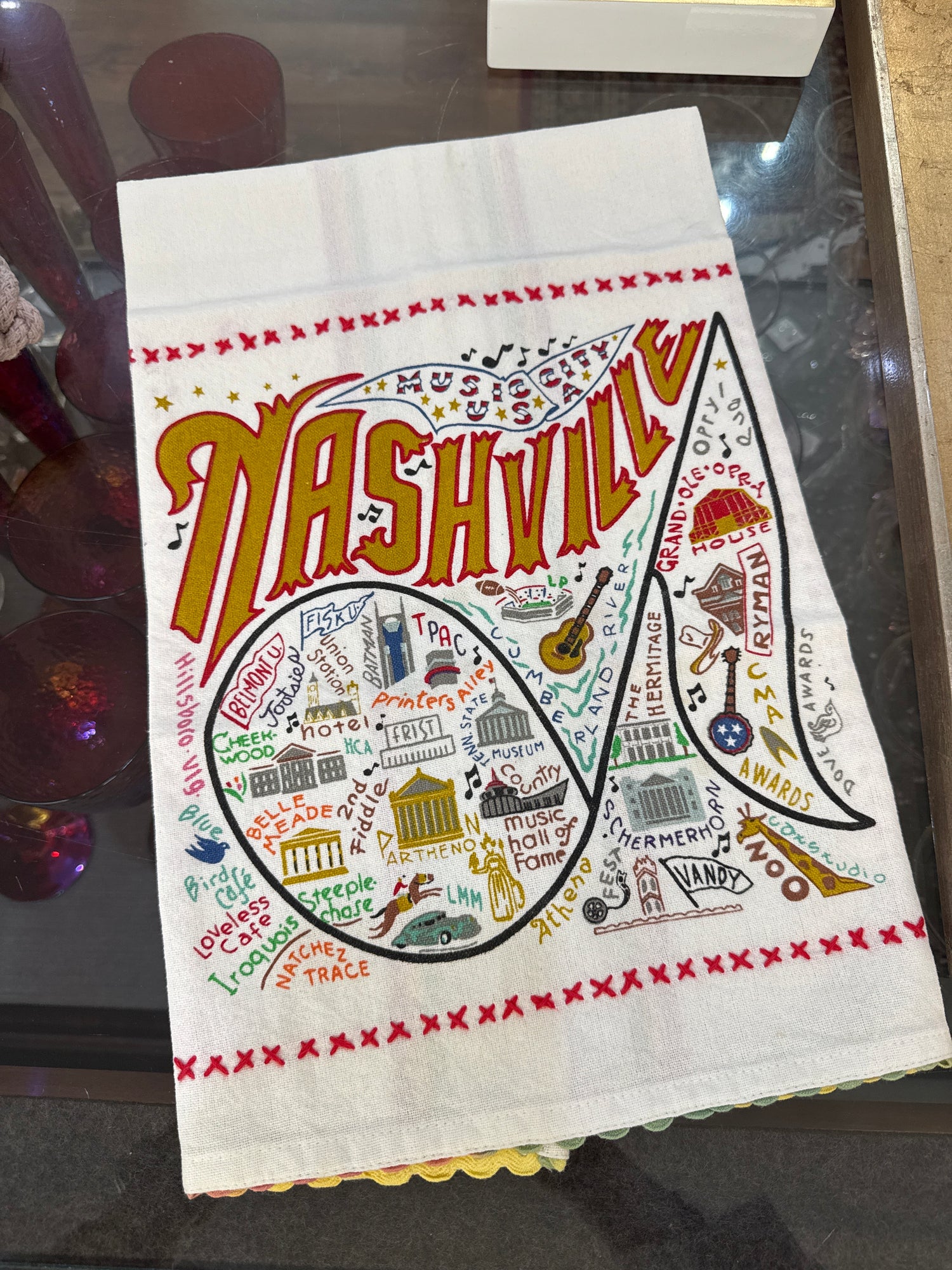CatS Nashville Dish Towel
