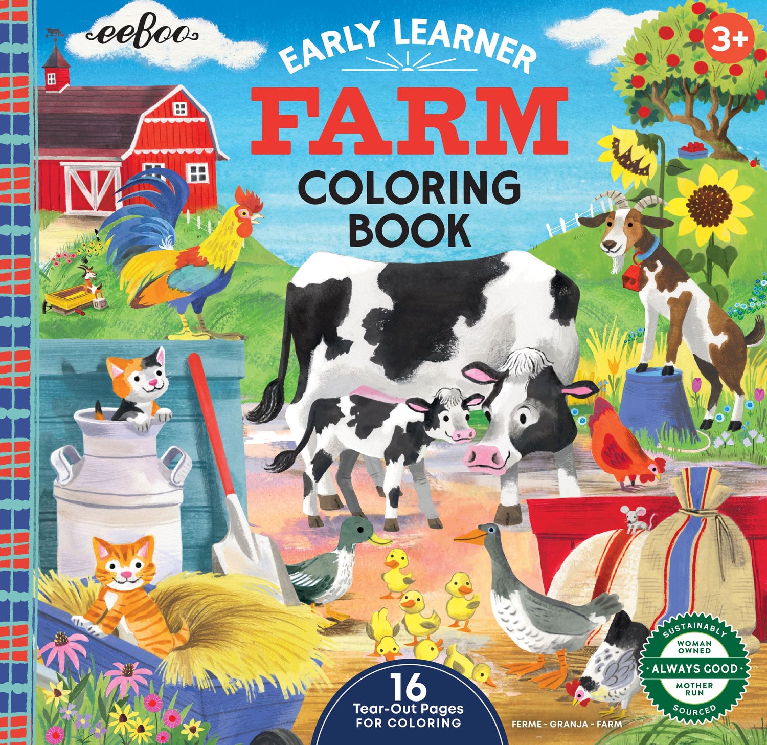 Farm Square Coloring Book