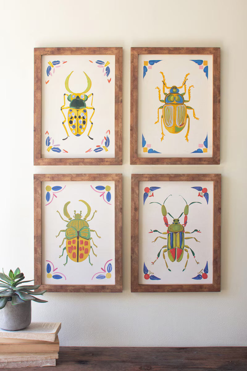 Framed Beetles Paintings