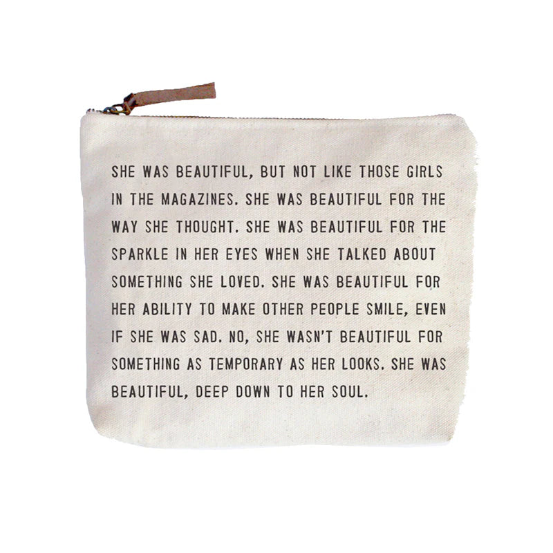 She Was Beautiful Zip Bag