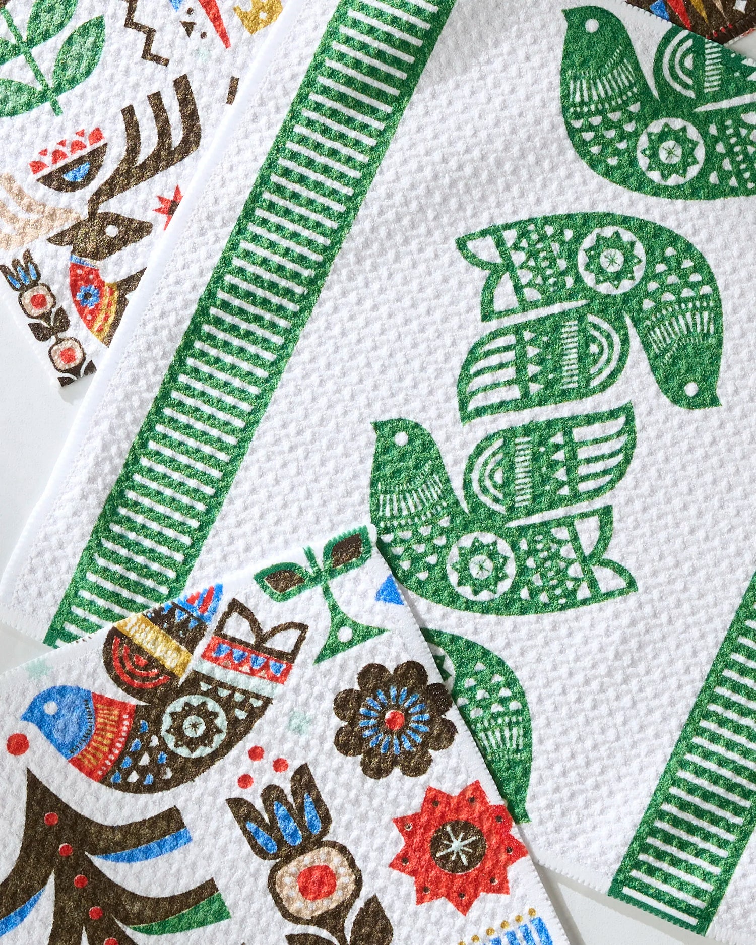 Festive Folk Dish Cloth Geometry
