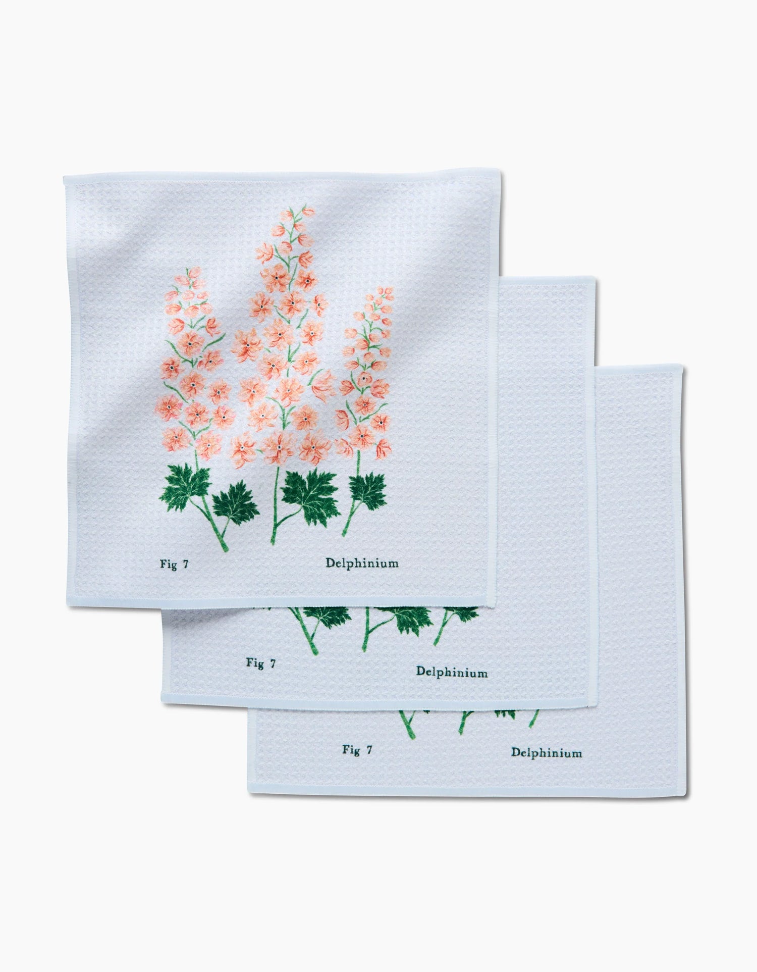 July Delphinium Dish Cloth Geometry