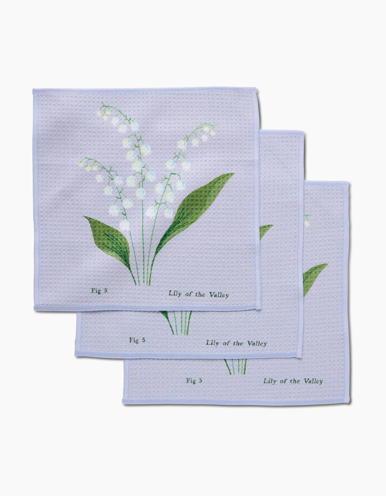May Lilly of the Valley Dish Cloth Geometry