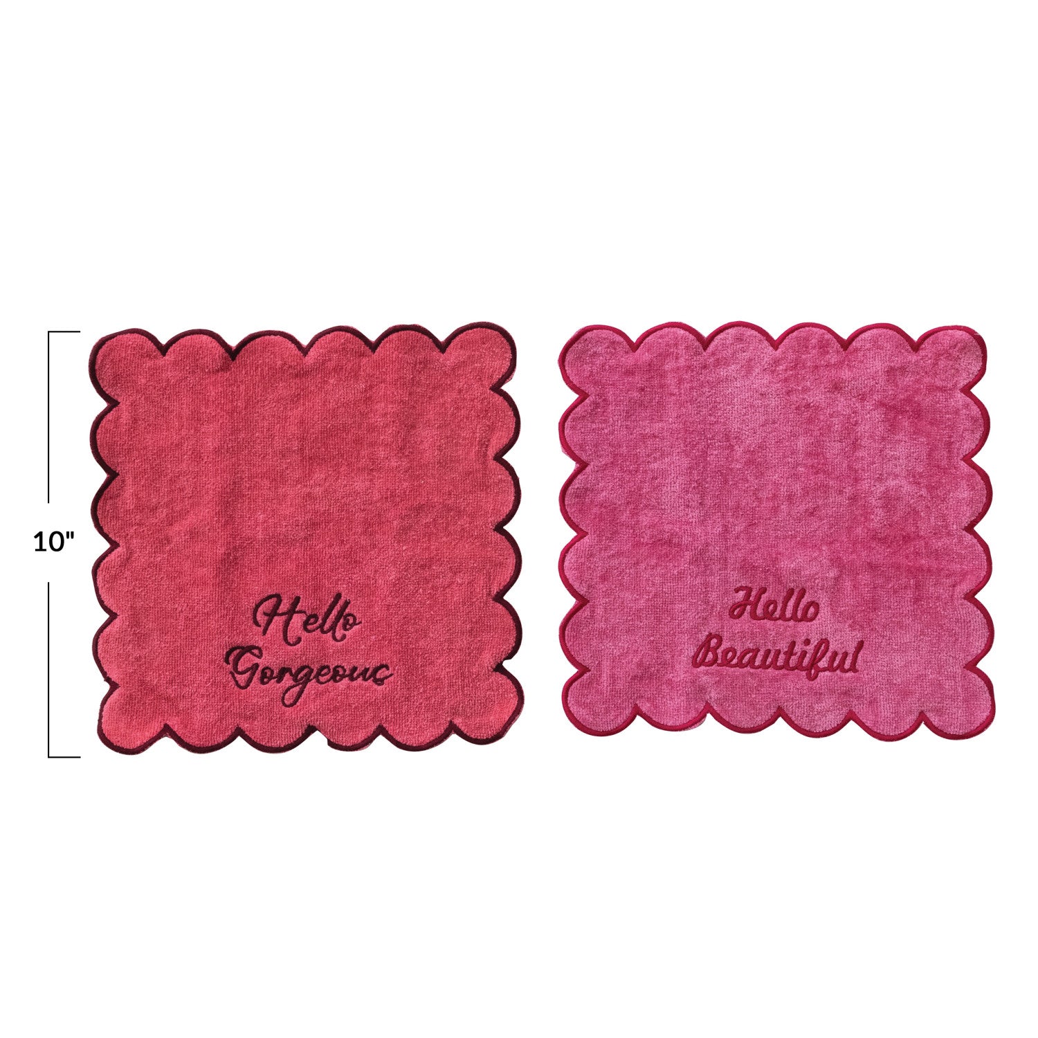 Saying + Scalloped Wash Cloths