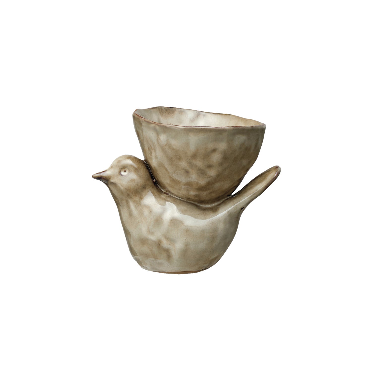 Stoneware Bird + Bowl