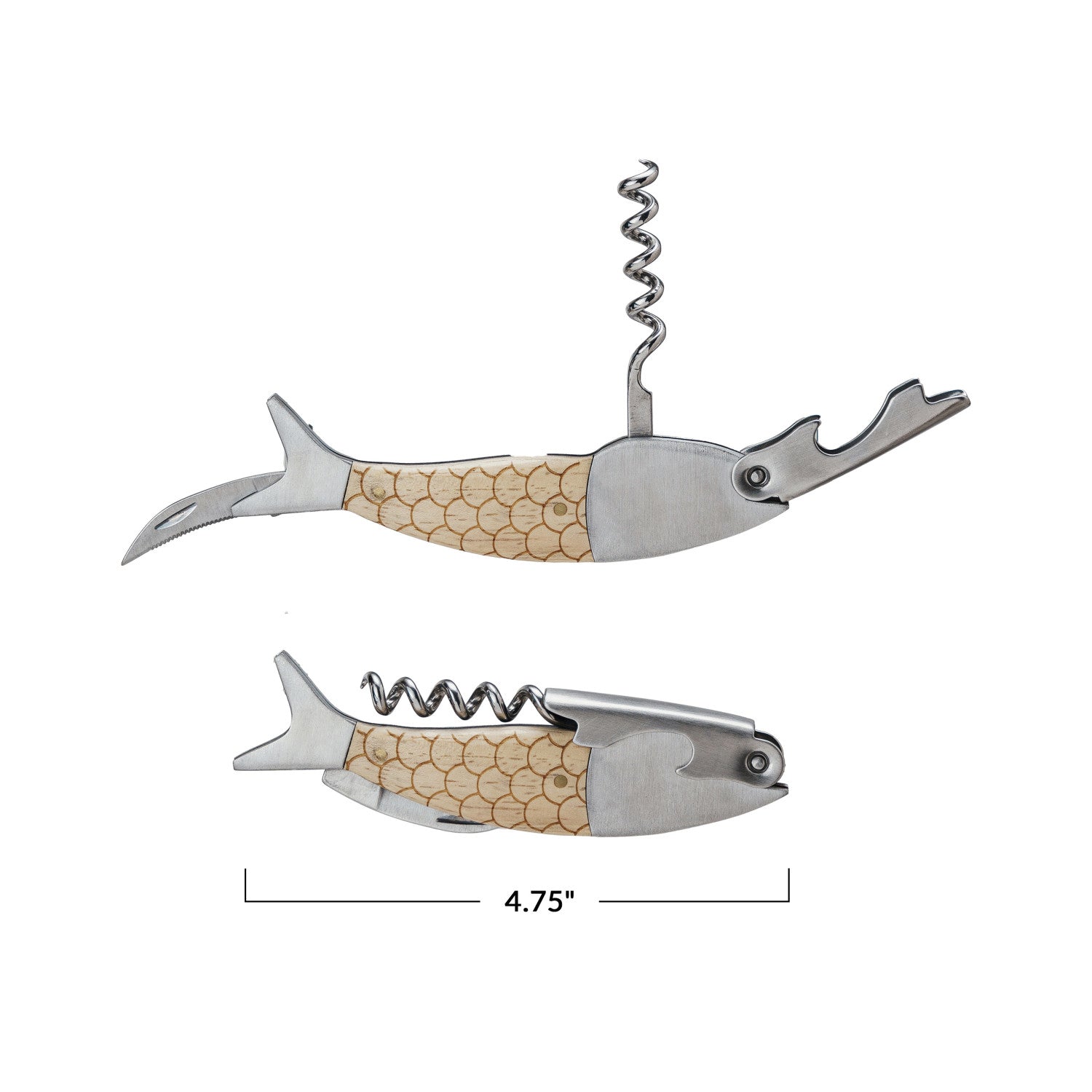 Fish Bottle Opener + Corkscrew
