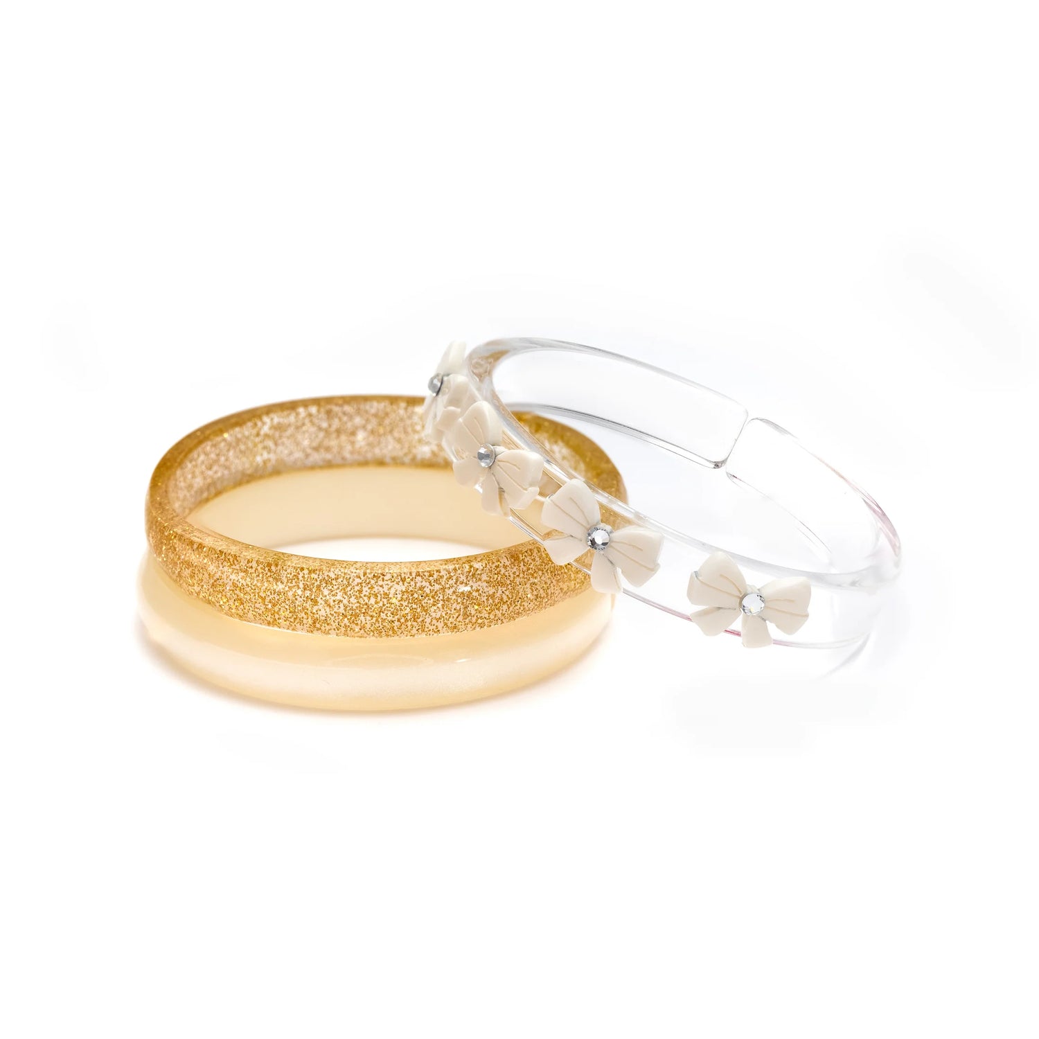 White Bows Bangles