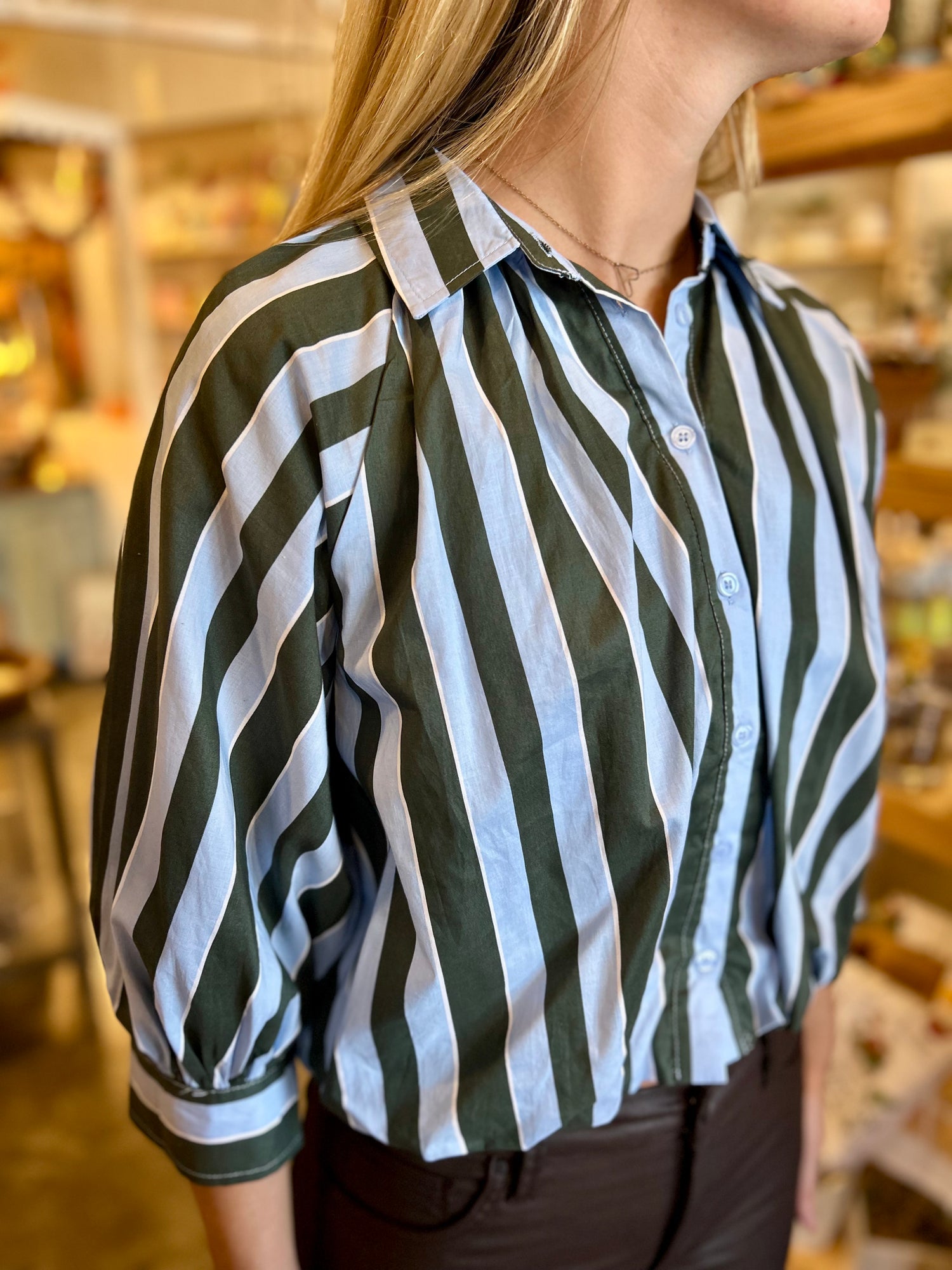 Collar Bubble Top