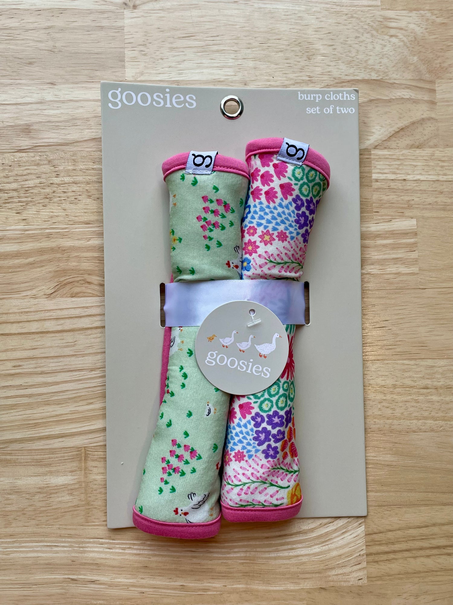 Spring Chickens Burp Cloth Set
