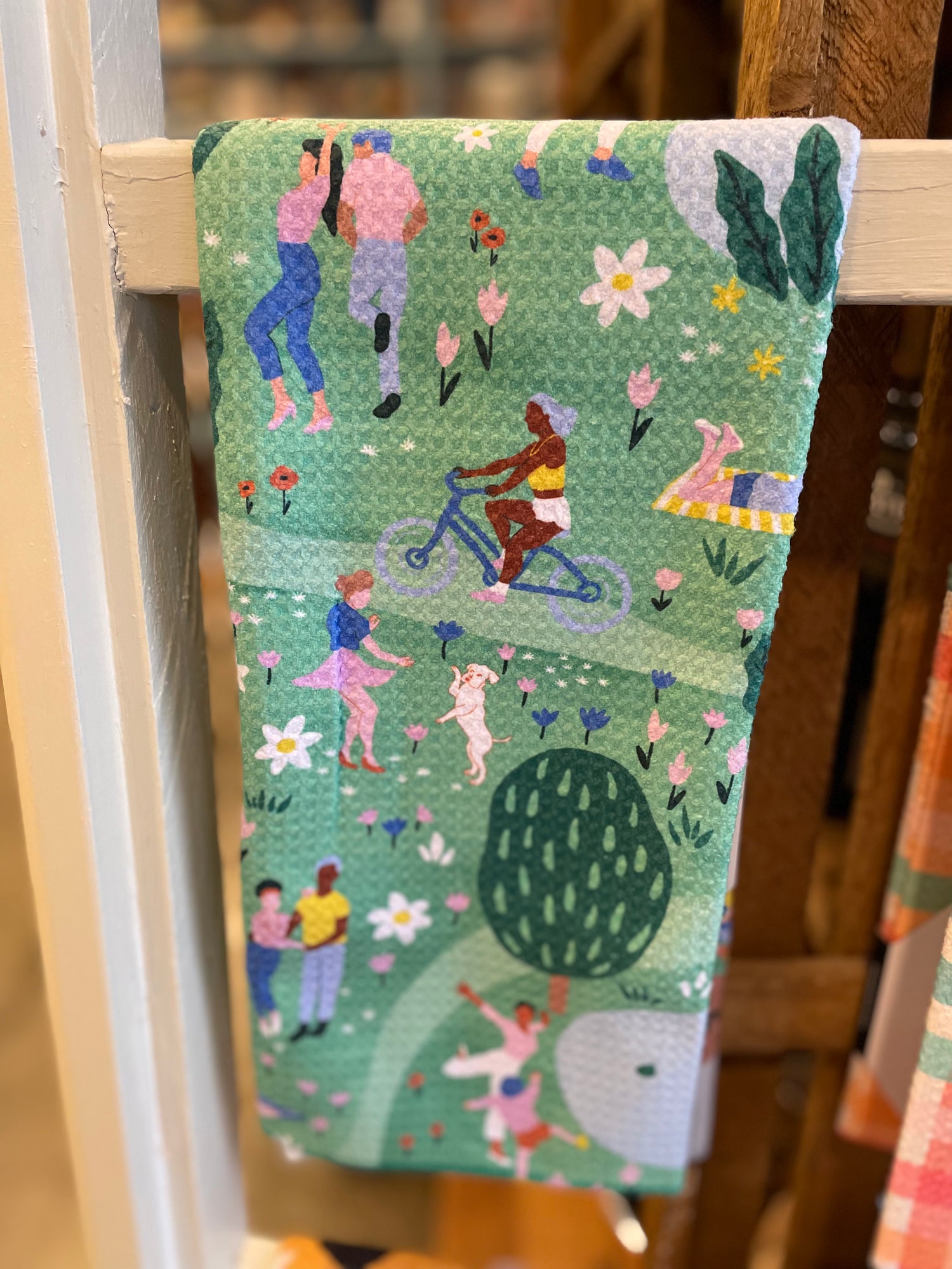 Spring Festival Geometry Tea Towel
