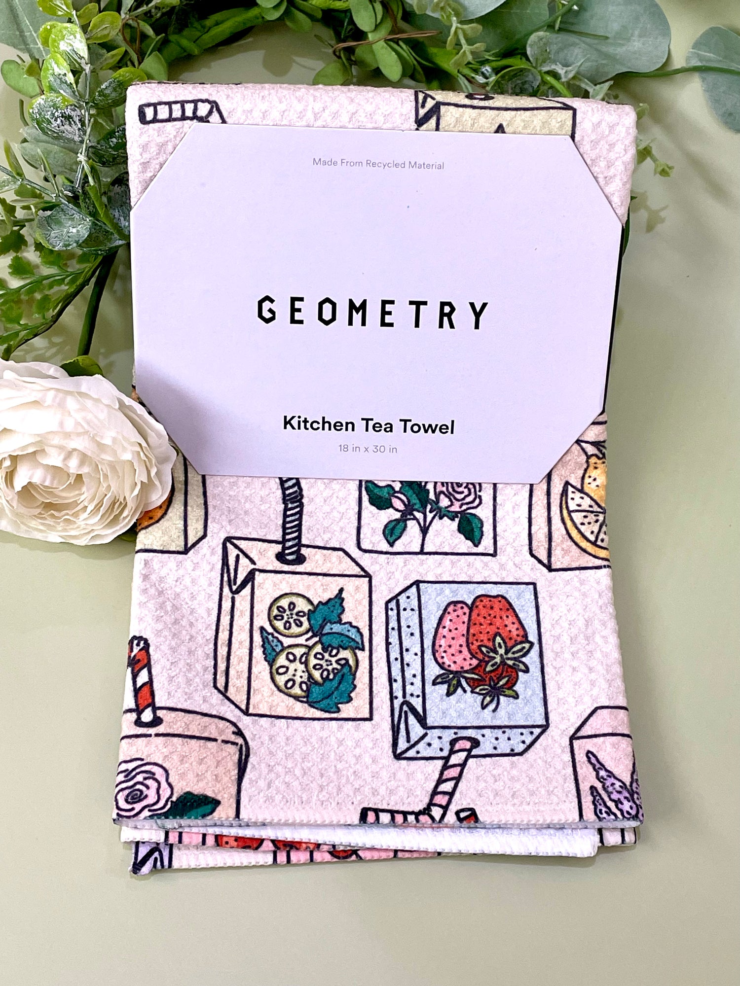 Juicebox Retro Geometry Tea Towel