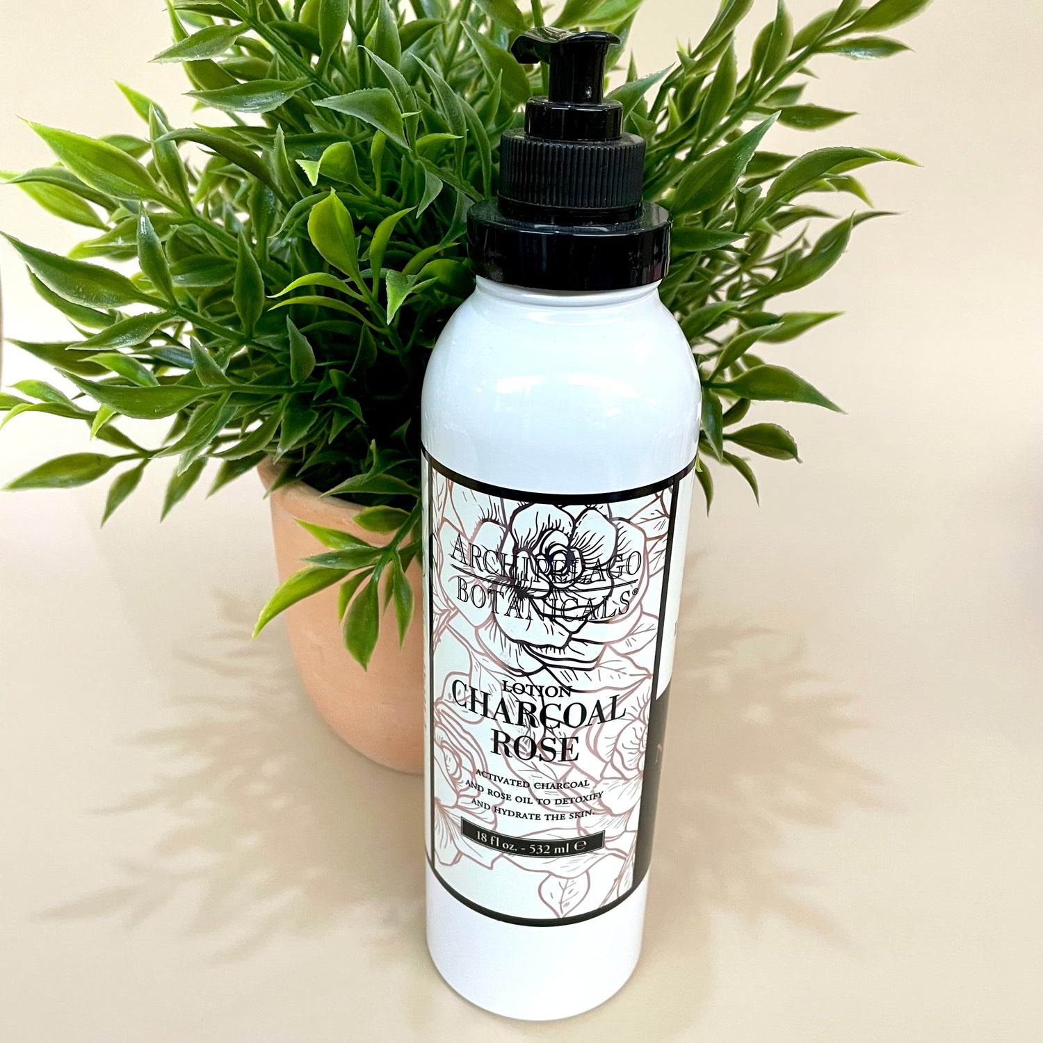 Archipelago Charcoal Rose Lotion 18oz