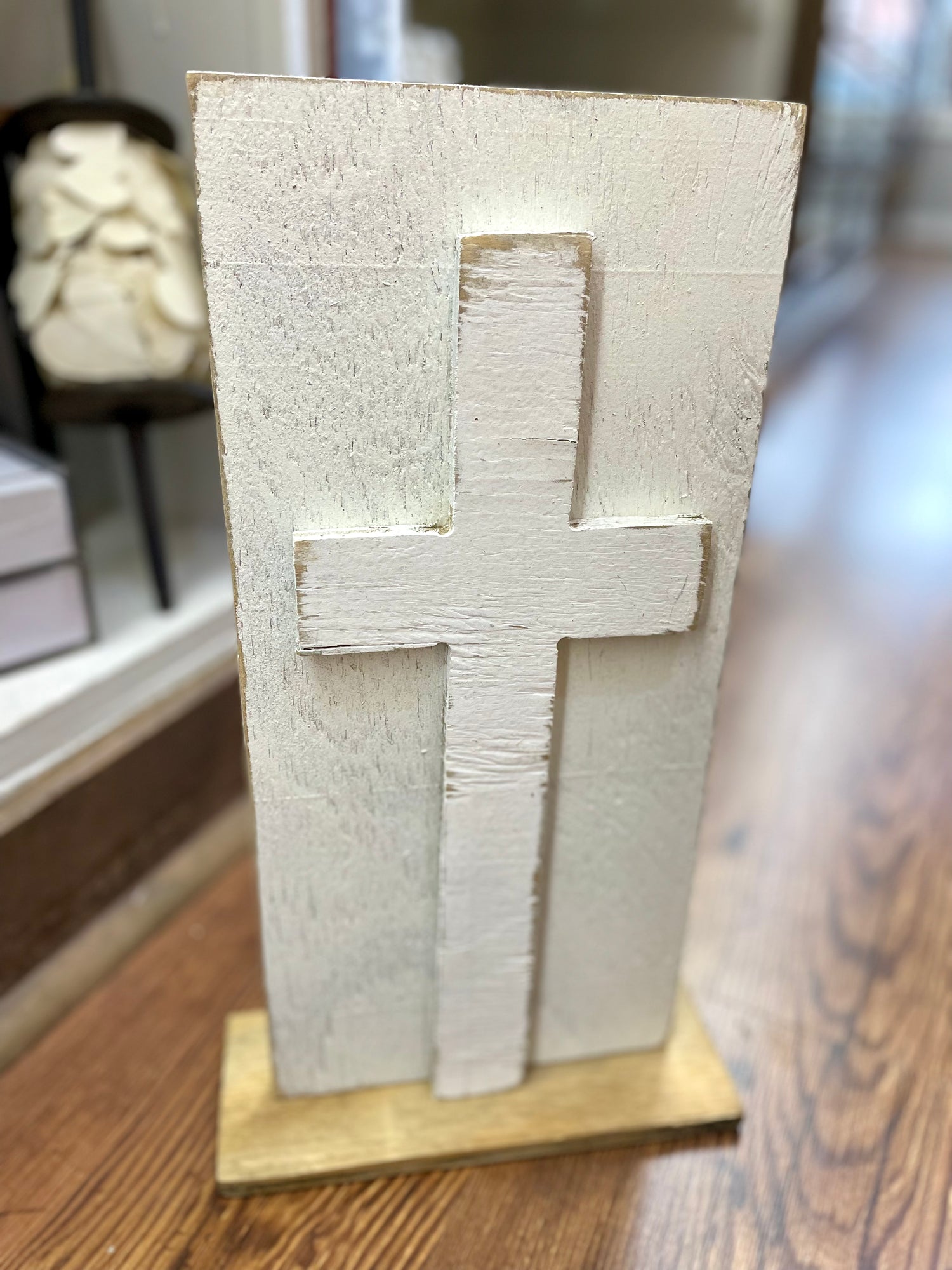 Cross Tall Standing Wooden BBottom