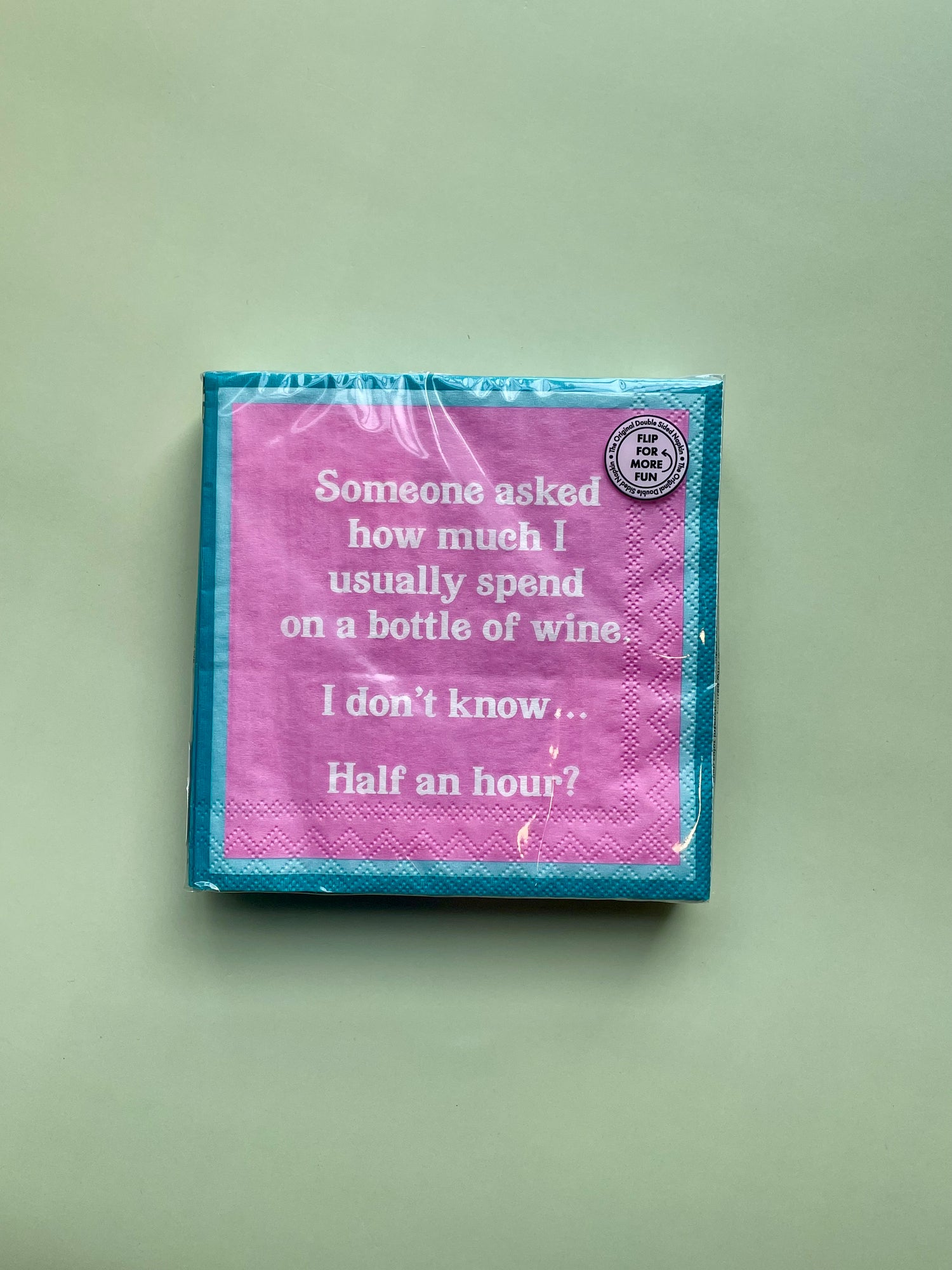 Drinks on Me Cocktail Napkins : Half Hour