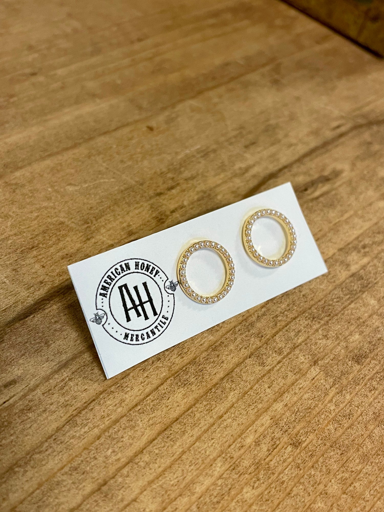 Pearl Circle Studs