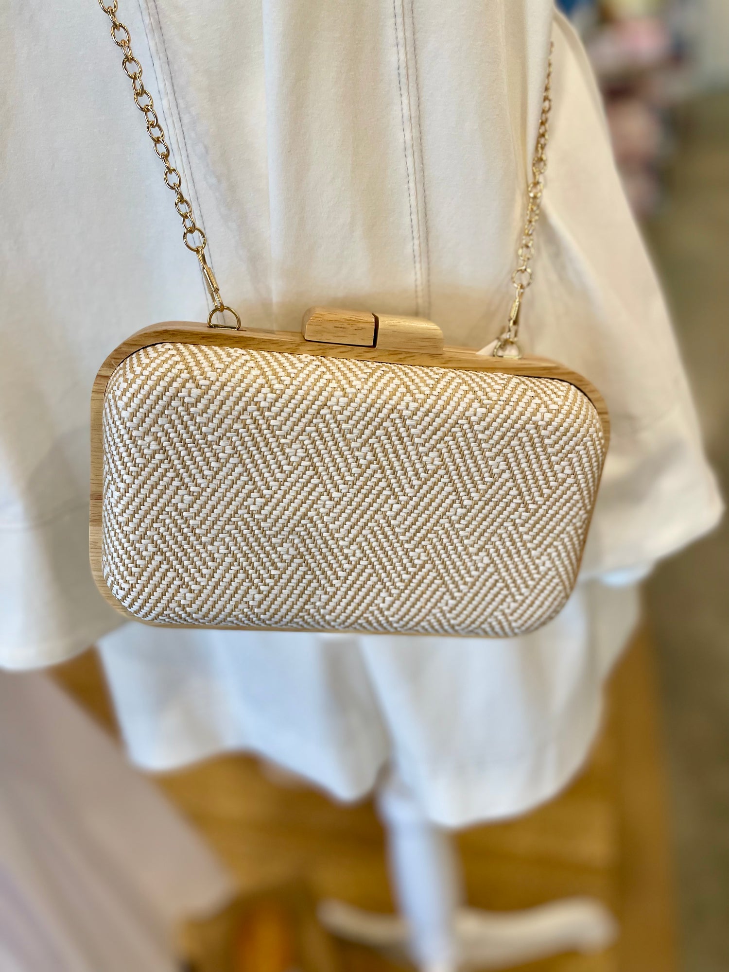 Straw Clutch Purse