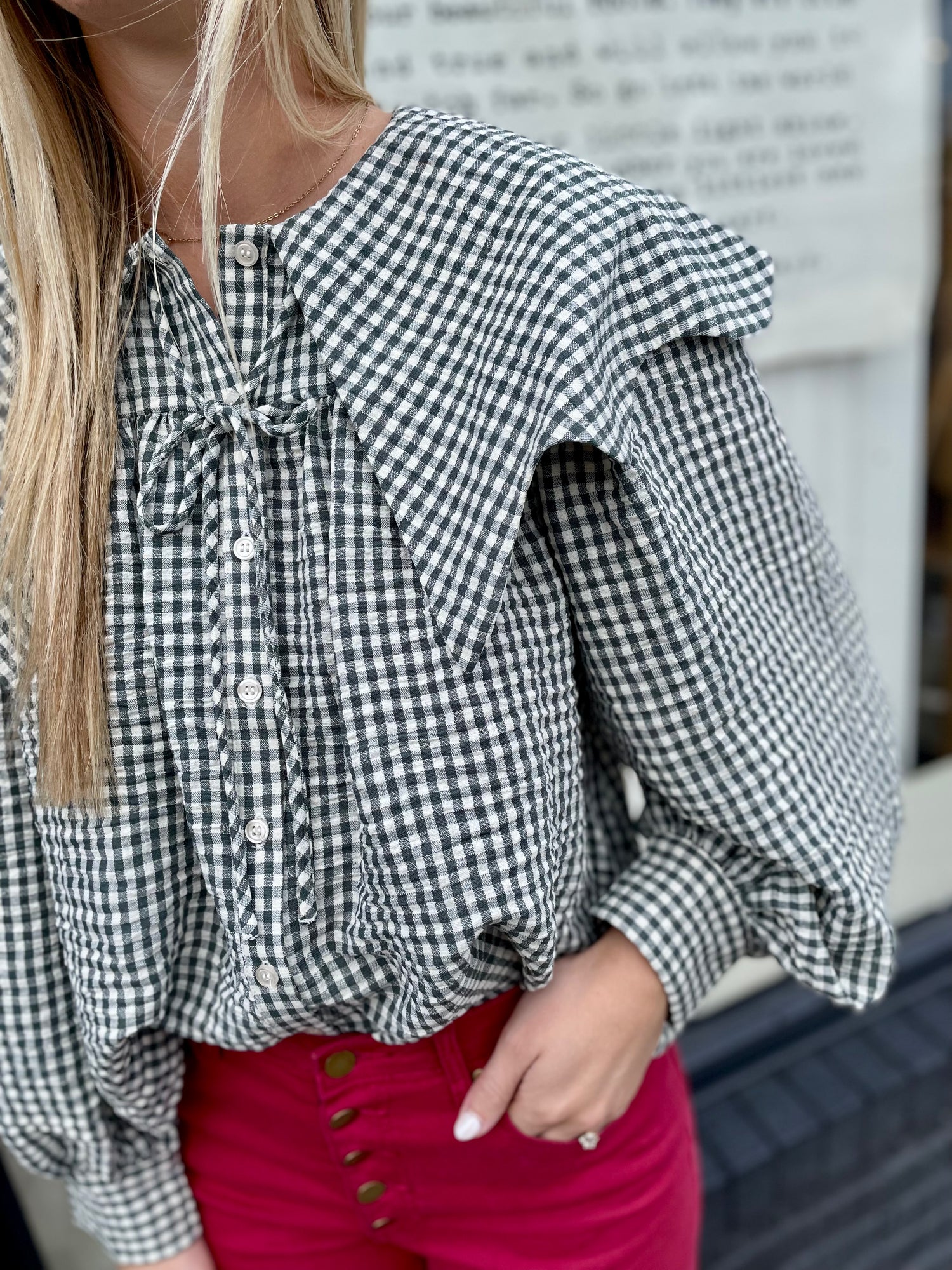 Gingham Neverland Top