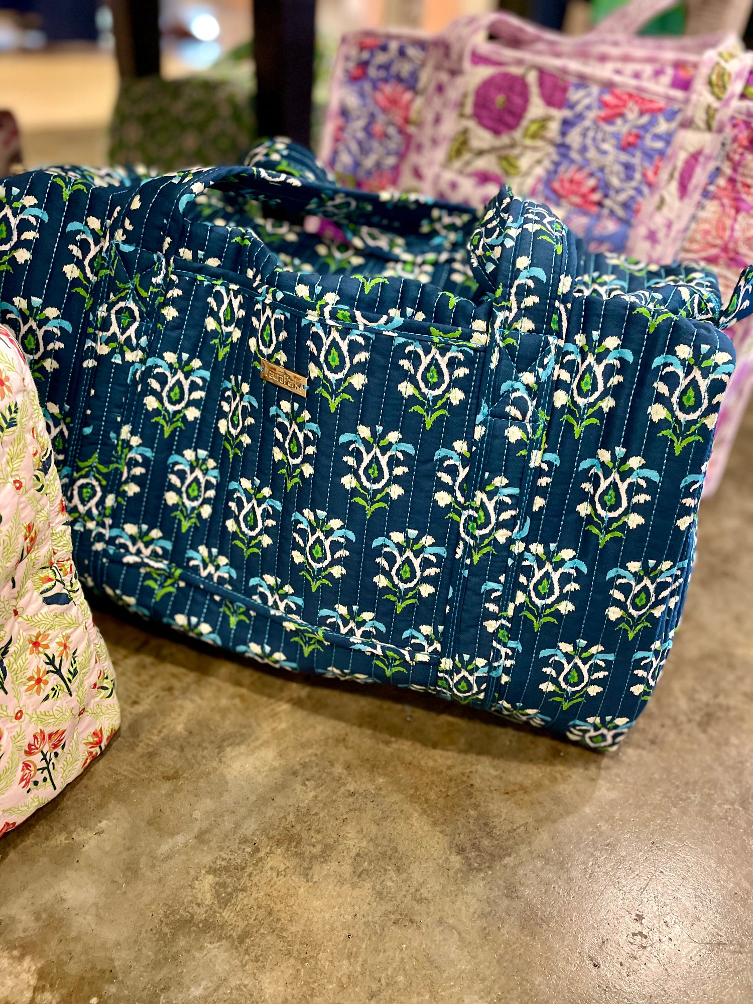 Laura Park Rosemary Indigo Signature Duffle Bag