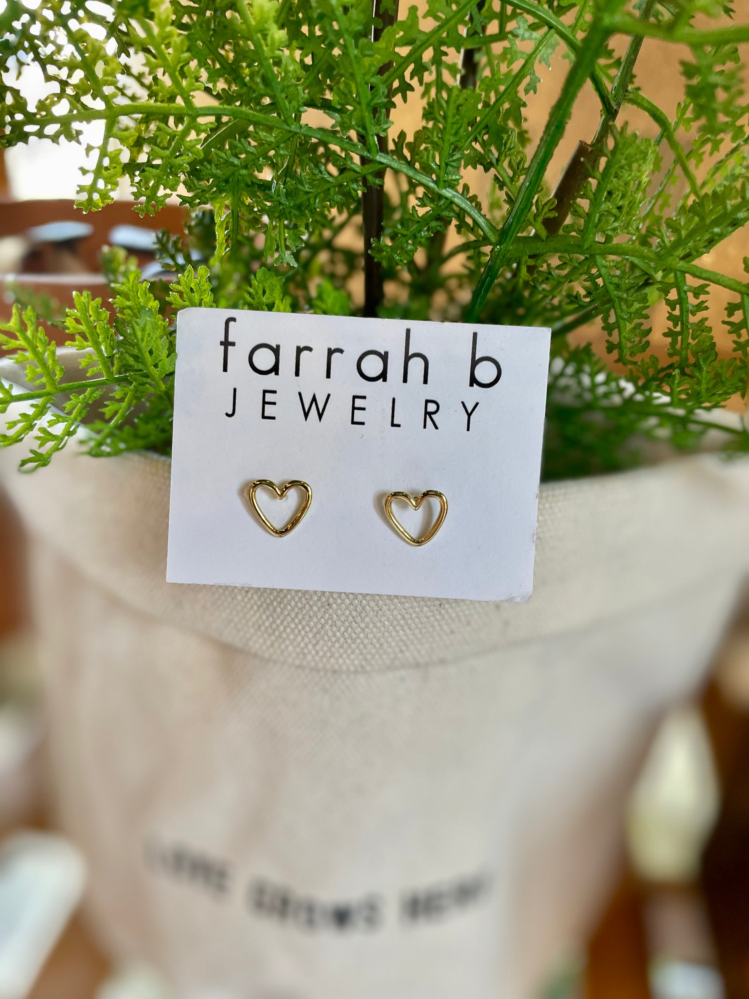 Open Hearted Stud Earring