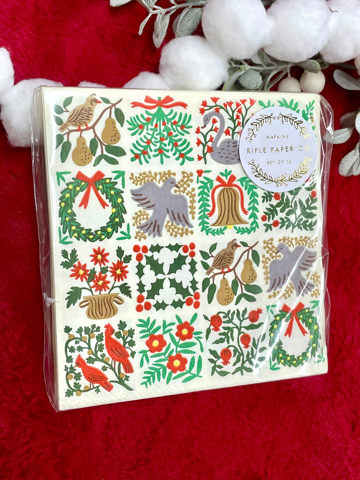 Christmastide Cocktail Napkins : Rifle Paper Co.