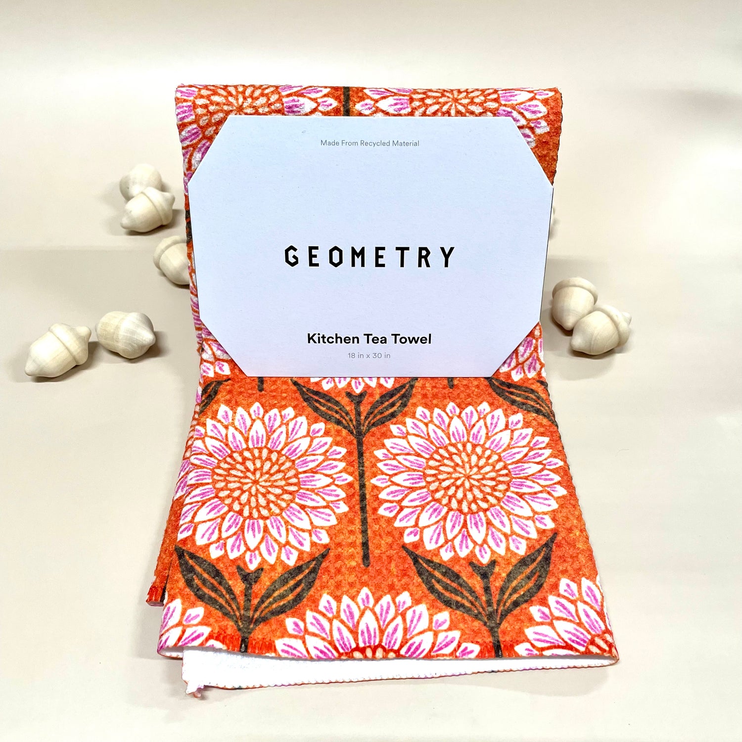 Amber Geometry Tea Towel