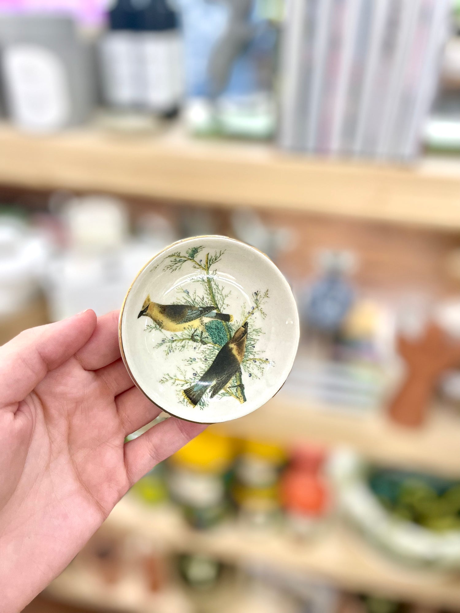 Small Plate with Birds