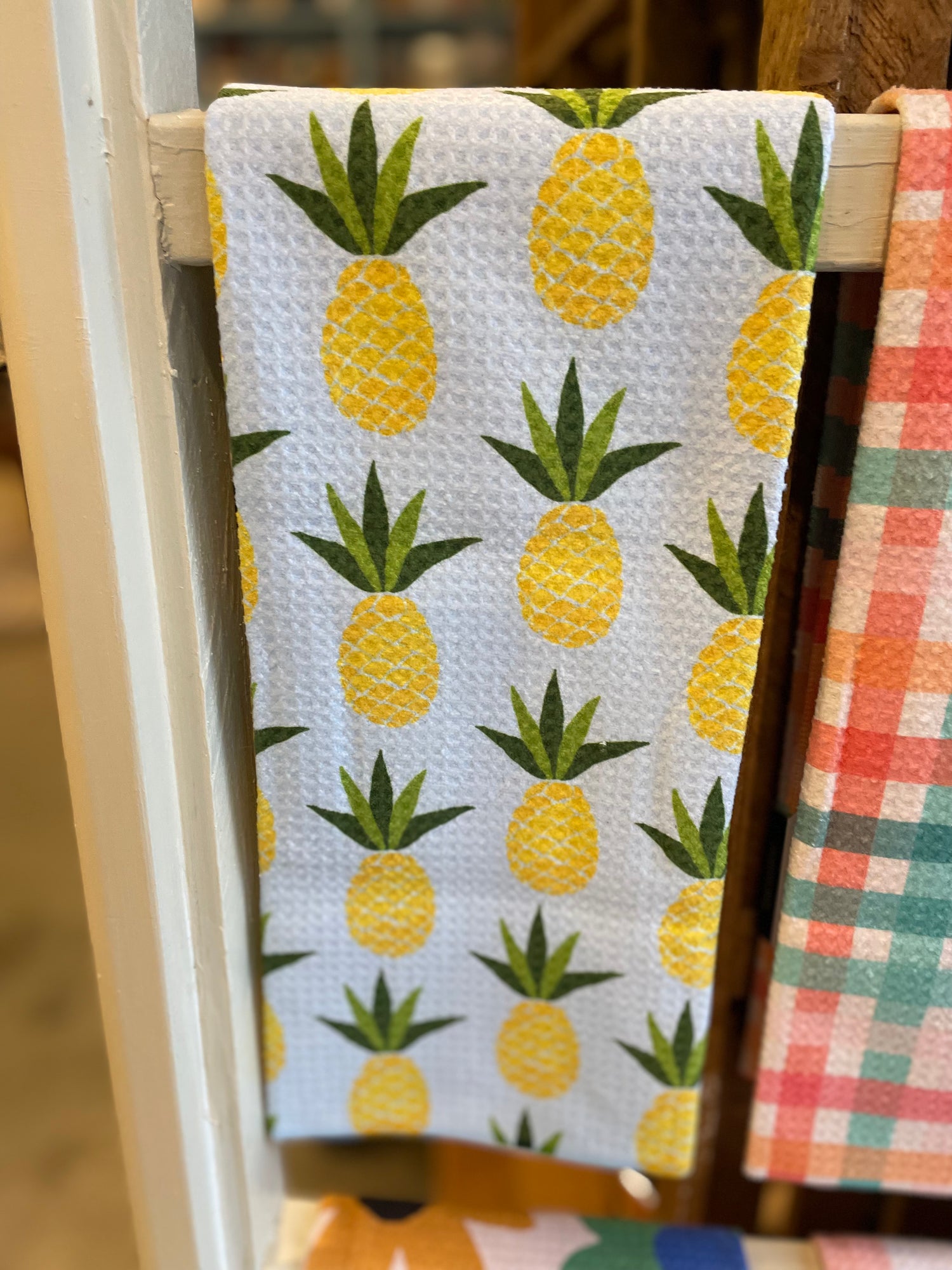 Sweet Pineapple Geometry Tea Towel