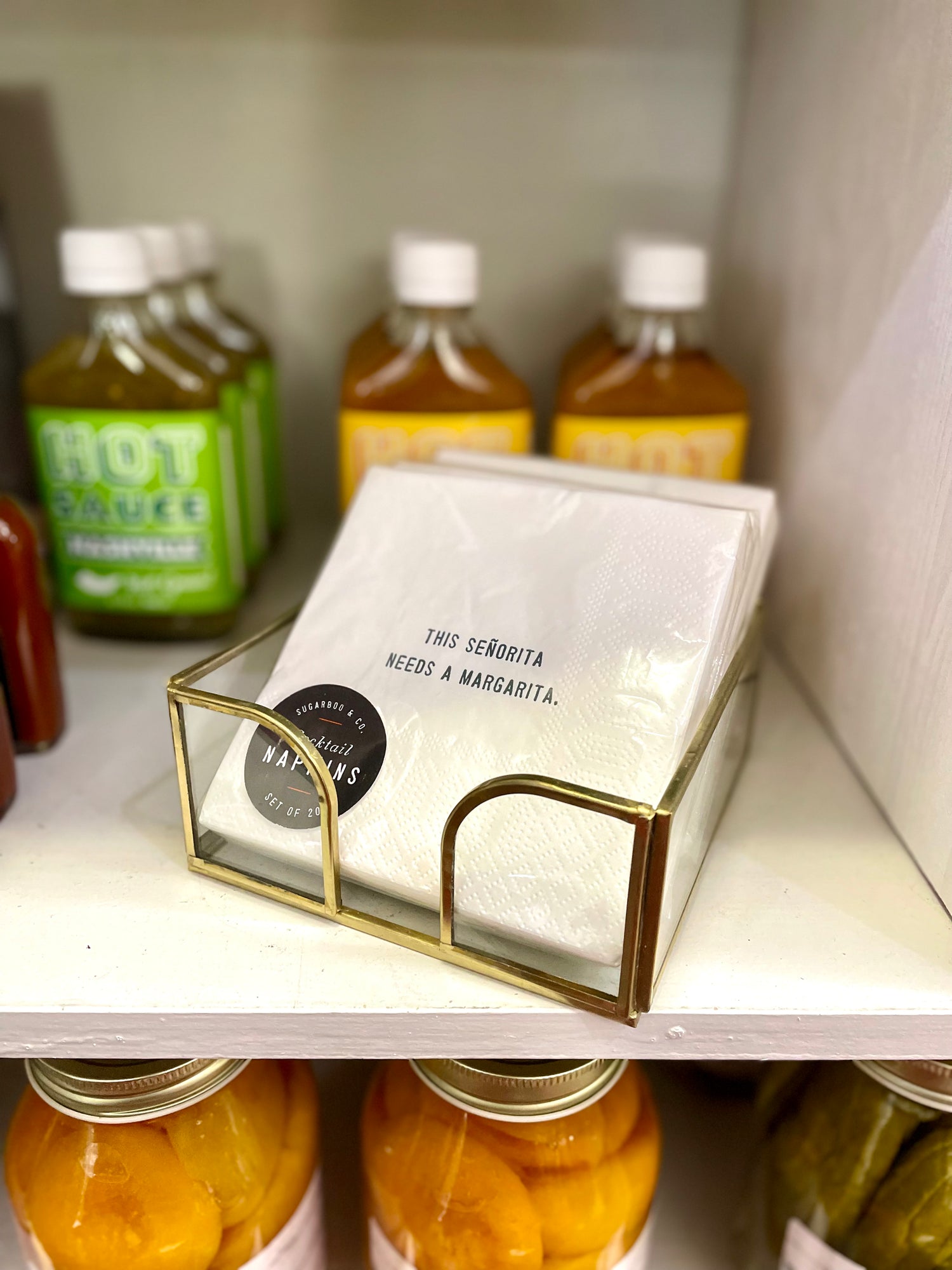 Gold Edge Napkin Caddy